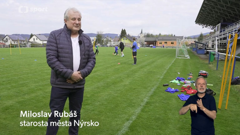 Fotbal po našem Sports commentary TV Show in Czech Sign Language