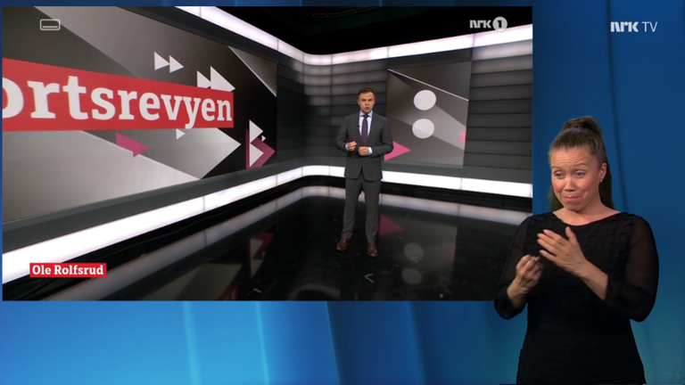 Sportsrevyen News TV Show in Norwegian Sign Language