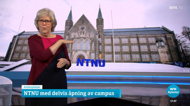 Tegnspråknytt News TV Show in Norwegian Sign Language