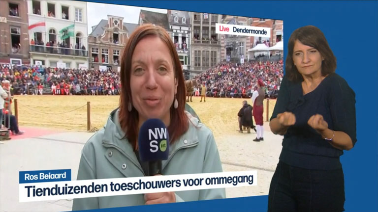 Het journaal 19h (Mon-Fri) News TV Show in Flemish Sign Language